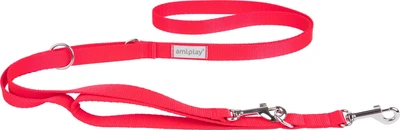 Smycz regulowana Amiplay Samba 7 w 1 L 100 - 200 cm Czerwona (5907563280076)
