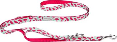 Smycz regulowana Amiplay BeHappy 7 w 1 L 100 - 200 cm Watermelon (5907563282070)