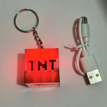 Игрушка Брелок TNT светящийся из MineCraft 3 см для детей (арт 15163)
