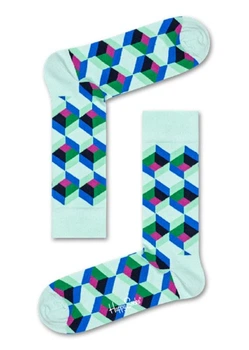 Женские носки прикольные высокие хлопковые Happy Socks 194874 36/40 1 пара Салатовые (2200005145340)