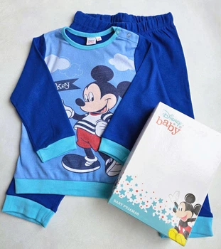Детская теплая пижама на байке Disney 80 см (12мес) цвет Blue AZUL 348202