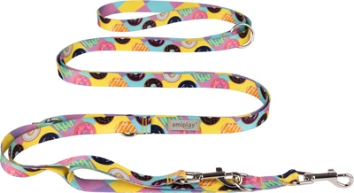 Регульований повідець Amiplay BeHappy 8 в 1 S 200 - 400 см Donut (5907563305472)