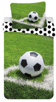 Pościel dla dzieci Jerry Fabrics Piłka Nożna Poszewka na poduszkę 70 x 90 cm + Poszwa na kołdrę 140 x 200 cm (8592753024317)