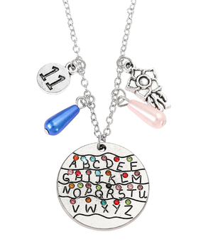 Цепочка Fashion Jewerly Странные дела Stranger Things подвеска на шею для фанатов сериала, серебристый (SVS)