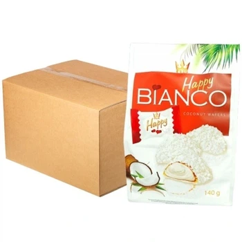 Набір 10 штук флісу Happy Bianco вафлі з кокосом 140г х 10 штук