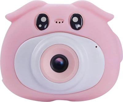 Дитяча цифрова HD фотокамера UFT F6 Pink Поросятко з подвійною камерою (UFTF6PigPink)