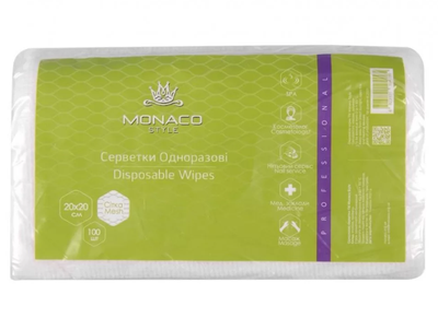 Салфетки поглинаючі 20х20 см у пачці, 100 шт. - Monaco Style (сітка)