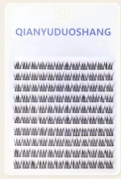 Накладные ресницы кластерные QIANYUDUOSHANG с японским натуральным эффектом 120 шт