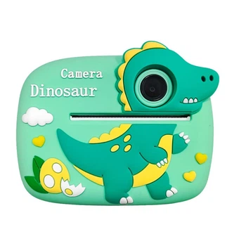 Дитячий фотоапарат D-1A Dinosaur Green 2.4 дюйма IPS HD Екран Цифровий Фотоапарат для Дітей Фото та Відеозйомка (D-1A)