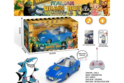 Радиоуправляемая машинка Deluxe R/C Car Tralalero Tralala яркий дизайн световые эффекты