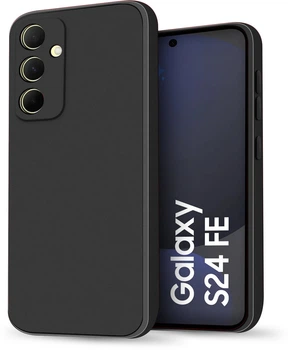 Силиконовый чехол HardCorner Samsung Galaxy S24 FE S721 (с микрофиброй) Black (39718-2B)