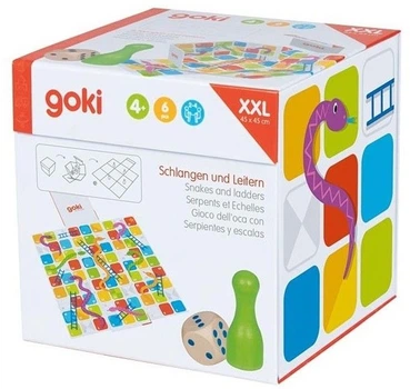 Настільна гра Goki XXL Snakes and Ladders in Cube (голландське видання) (4013594566360)
