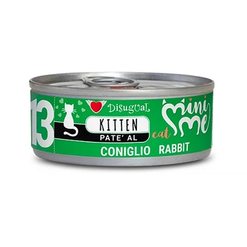 Вологий корм для кошенят Безгютеновий Паштет з Кролика Disugual Mini Me Kitten 96% Protein Rabbit 85 г