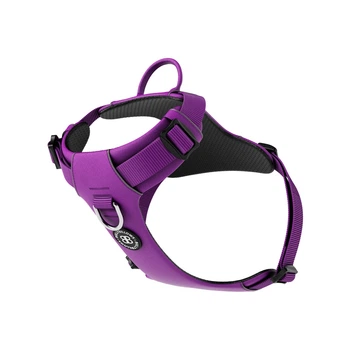 Шлея для собак с нагрудным кольцом и ручкой BullyBillows Lightweight Air Mesh Harness S: ОШ 31-46 см, ОГ 43-56 см Фиолетовый