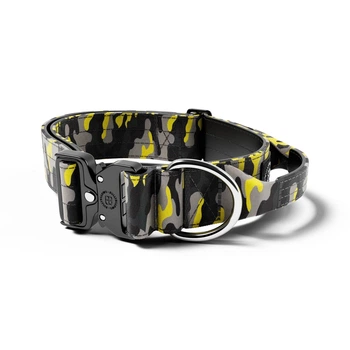Тактичний широкий нашийник із ручкою для собак BullyBillows Combat Collar Handle 5 cm XL: 50 мм, ОШ 56-73 см Різнокольоровий