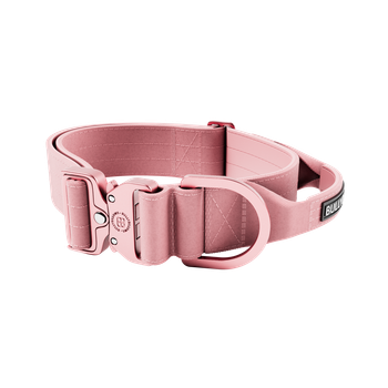 Тактический широкий облегченный ошейник с ручкой для собак BullyBillows Lighter Combat Collar Handle 5 cm S: 50 мм, ОШ 40-50 см Розовый