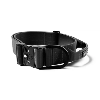 Тактический широкий облегченный ошейник с ручкой для собак BullyBillows Lighter Combat Collar Handle 5 cm L: 50 мм, ОШ 45-66 см Черный