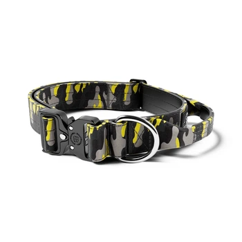 Тактический ошейник с ручкой для собак BullyBillows Combat Collar Handle 4 cm XS: 40 мм, ОШ 38-45 см Разноцветный