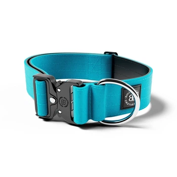 Тактический широкий ошейник для собак BullyBillows Combat Collar No Handle 5 cm L: 50 мм, ОШ 45-68 см Голубой