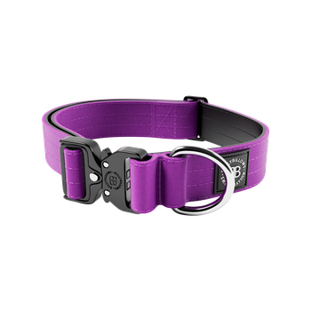 Тактический ошейник для собак BullyBillows Combat Collar No Handle 4 cm L: 40 мм, ОШ 43-72 см Фиолетовый