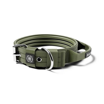 Сверхпрочный ошейник для собак с ручкой BullyBillows Pin Collar Handle 4 cm M: 40 мм, ОШ 43-50 см Зеленый