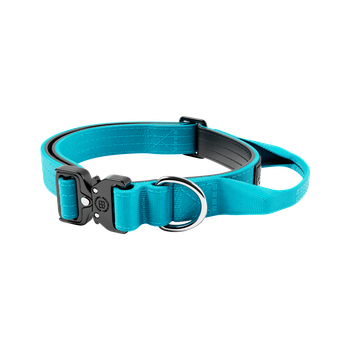 Тактичний нашийник для цуценят та міні собак BullyBillows Combat Collar Handle 2.5 cm XS-M: 25 мм, ОШ 34-46 см Блакитний