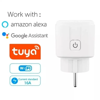 Розумна розетка TUYA WIFI 3000W 16A розумний будинок Amazon Alexa Google Assistant голосове керування