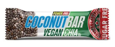 Батончик Power Pro Coconut Bar Vegan Chia 50 г Без сахара