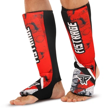 Защита голени и стопы чулочного типа Fistrage Fight Gear 7925 размер L Red-Black
