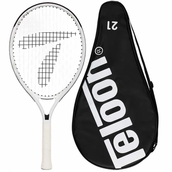 Ракетка для великого тенісу дитяча 21" на 4-6 років Teloon 2562-21 з чохлом White-Grey