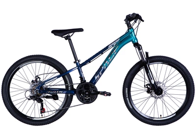 Велосипед Space AL 24" PHAETON AM DD FR 11" 2026 Сине-бирюзовый (OPS-SP-24-073)