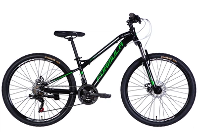 Велосипед Formula AL 26" BLACKWOOD AM DD FR 13" 2026 Черный с зеленым (OPS-FR-26-801)