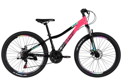 Велосипед Space ST 26" AURORA AM DD FR 13" 2026 Розово-черный (OPS-SP-26-094)