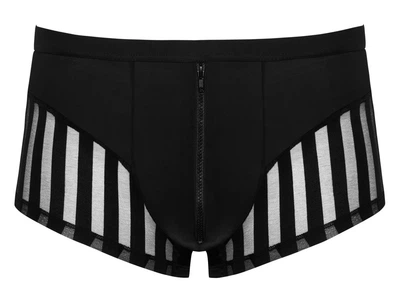Чоловічі труси Svenjoyment One size із прозорими вставками в смужку Черный