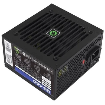 Блок живлення 450 Вт, GameMax GE-450, Black, Active PFC, 12 см, 2xMolex / 4xSATA / 1x6+2-pin / 1x4+4-pin / 1x20+4-pin, захист OVP / UVP / SIP / OCP / OPP / SCP