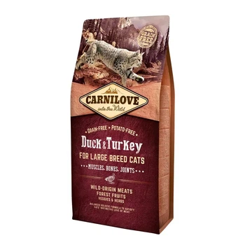 Сухой корм для взрослых кошек крупных пород Carnilove Cat Duck & Turkey Large Breed 6 кг 170207