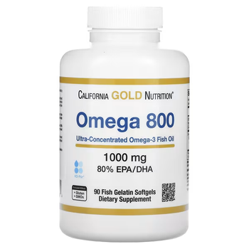 Омега-800 California Gold Nutrition 80% ЭПК/ДГК 1000 мг 90 капсул