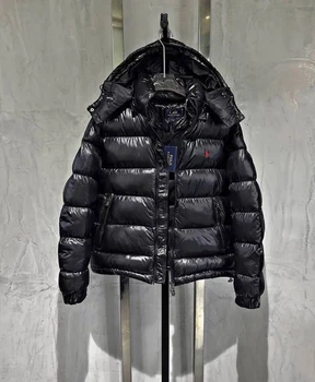 Мужская куртка пуховик Ralph Lauren глянцевой 983291 M черный