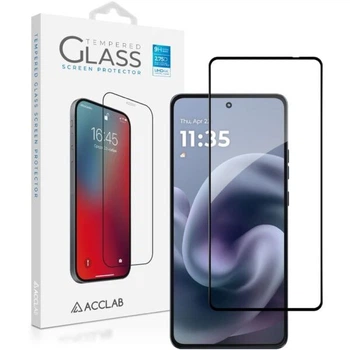 Защитное стекло ACCLAB Full Glue для Motorola Moto G86 Power - Black