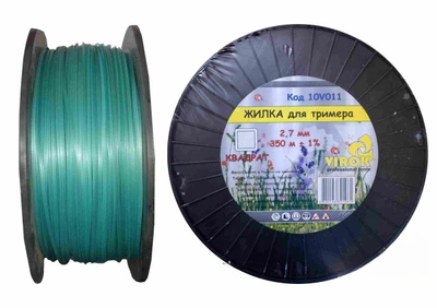 Жилка для триммера "КВАДРАТ" Ø= 2,7 мм, l= 350 м (бобина) VIROK (10V011)