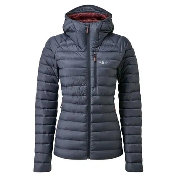 Легкий жіночий пуховик Rab Microlight Alpine Jacket Wmns, Steel, 12
