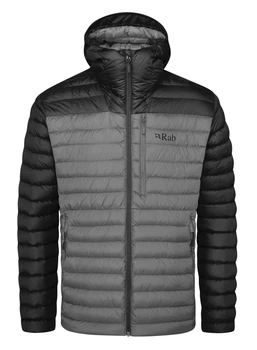 Мужской легкий пуховик Rab Microlight Alpine Jacket, Black/Graphene, XSM