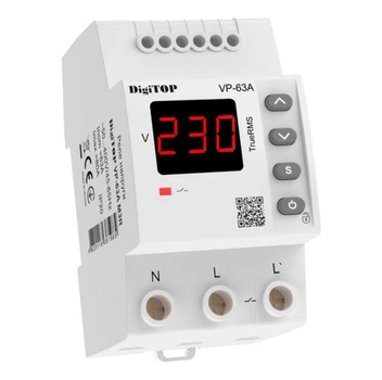 Реле напряжения DigiTOP VP-63A M3R на DIN-рейке с термозащитой VP63AM3R