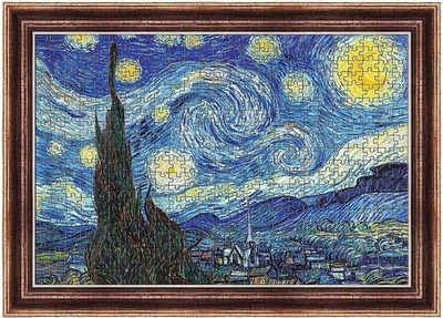 Пазли Trefl Пазлорамка Art Collection - Вінсент ван Гог. Зоряна ніч / Bridgeman / Trefl / 500 елементів (37544)