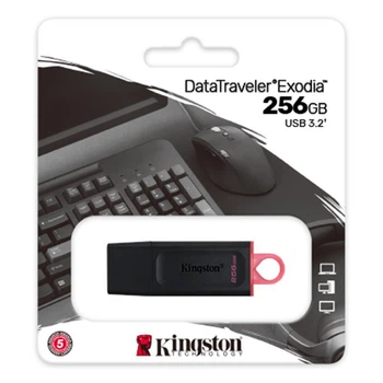 USB флеш-накопичувач 3.2 Kingston DT Exodia 256gb Чорний/рожевий
