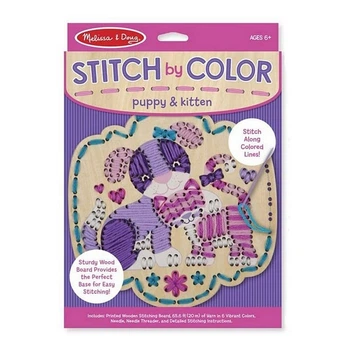 Набор для творчества Вышивка по дереву "Котенок и щенок" MelissaandDoug MD8916