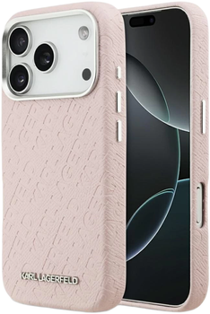 Etui Karl Lagerfeld FW Stamped Karl MagSafe do Apple iPhone 17 Pro Max Pink (KLHMP17XPGKLFOFP)