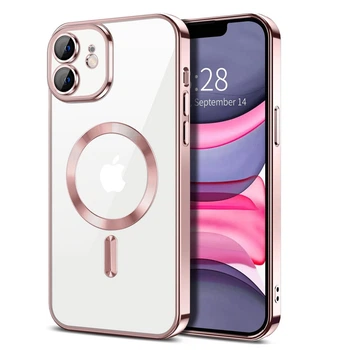 Чехол Fiji Chrome для Apple iPhone 11 с MagSafe и защитой камер Rose Gold