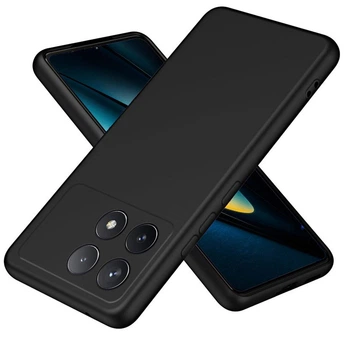 Чехол Fiji Full Soft Premium для Poco F6 Pro противоударный бампер с микрофиброй Black