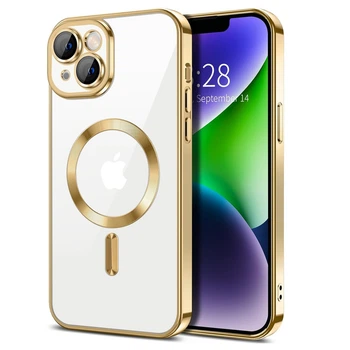 Чехол Fiji Chrome для Apple iPhone 13 с MagSafe и защитой камер Gold